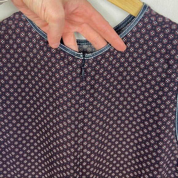 Theory Silk and Lamb Leather Purple Sleeveless Blouse Shell Top Size P or XS - Picture 9 of 16